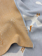 Păturică cu Desen Cocostârc Tricot 80×100 cm