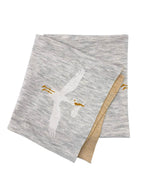 Păturică cu Desen Cocostârc Tricot 80×100 cm