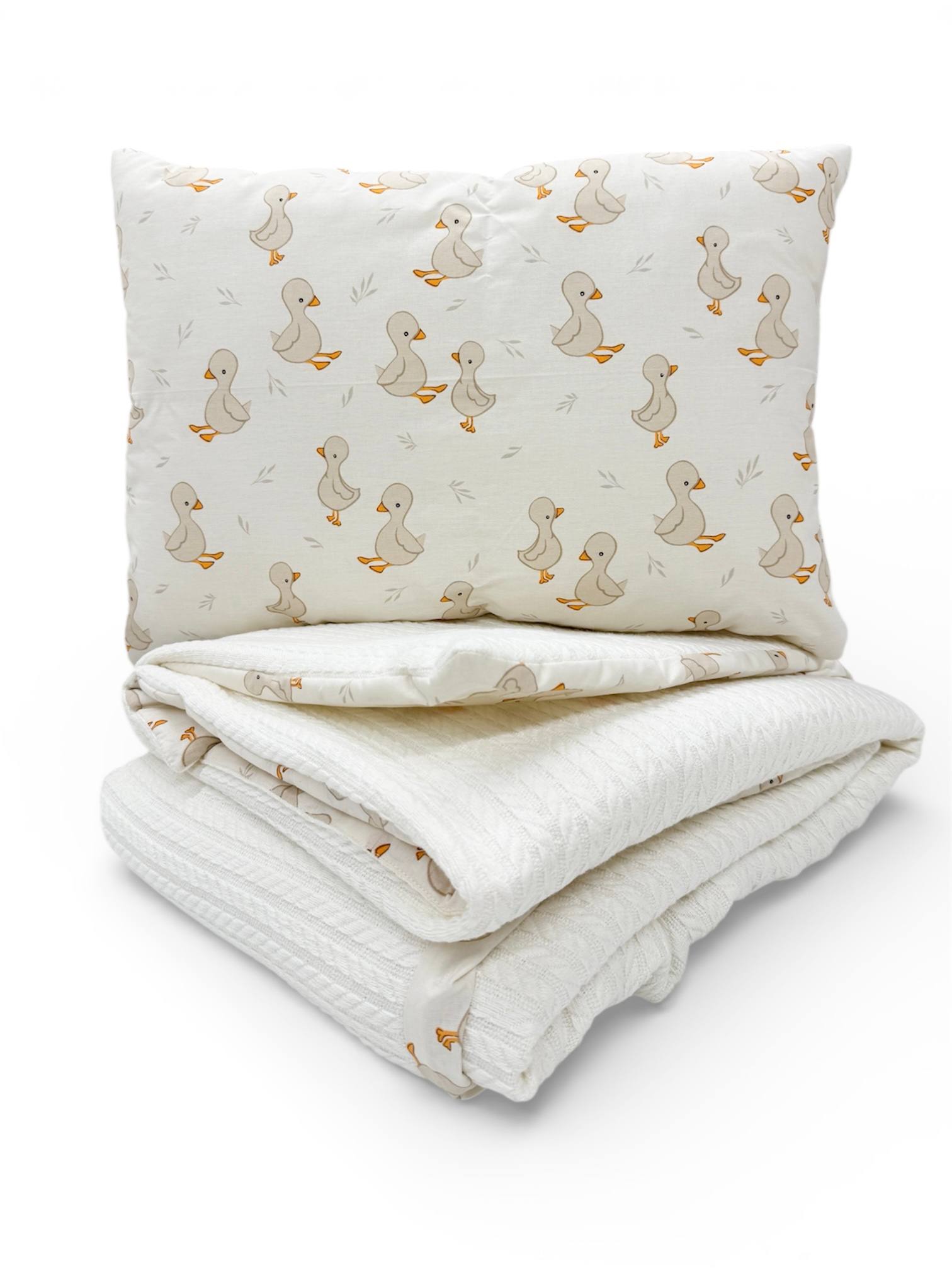 Set pernă cu plapumă pentru copii rățuște