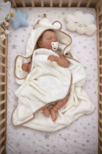 Prosop urechi ursuleț din bumbac natural 95x95 cm