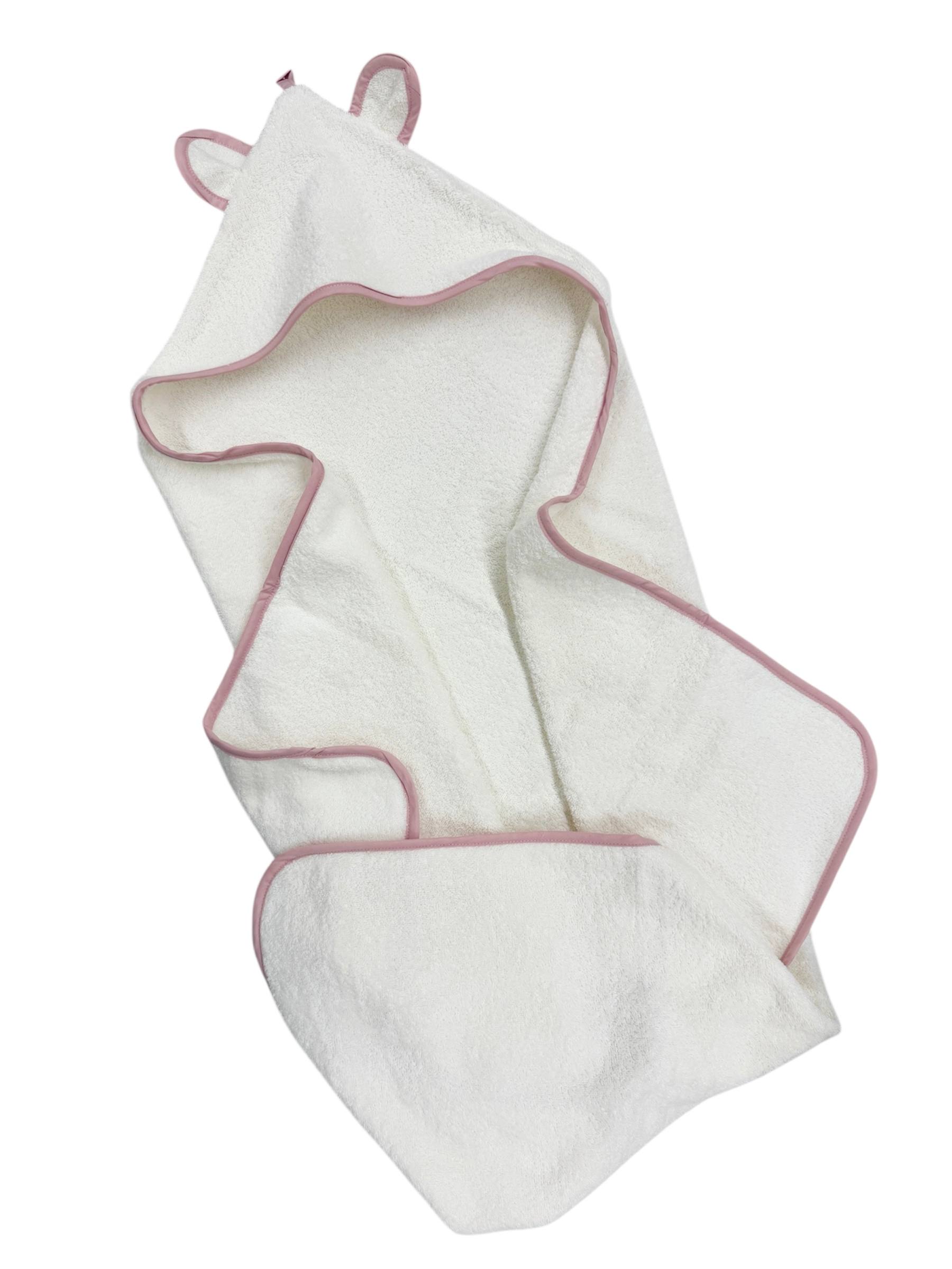 Prosop urechi ursuleț din bumbac natural 95x95 cm