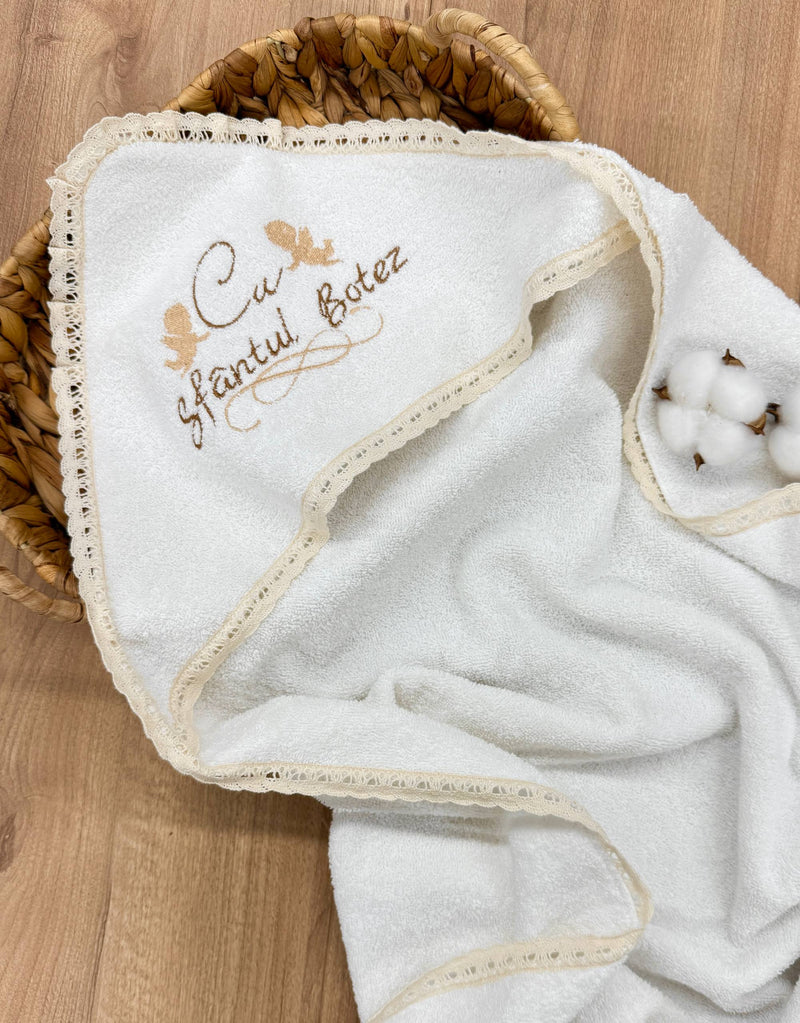 Prosop pentru botez brodat - IlincaStyle