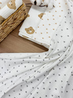 Pelincă tricot 90 x100 cm inimioare gri
