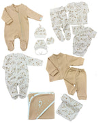 Set Nou-Născuți Bej Alb – 12 Articole Esențiale