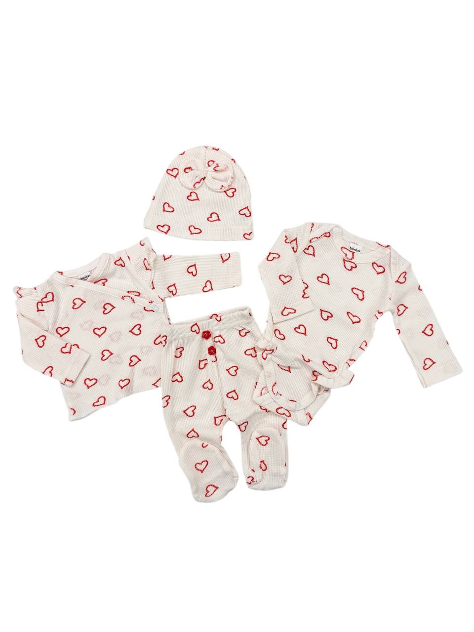 Set Bebeluși cu Inimioare Roșii