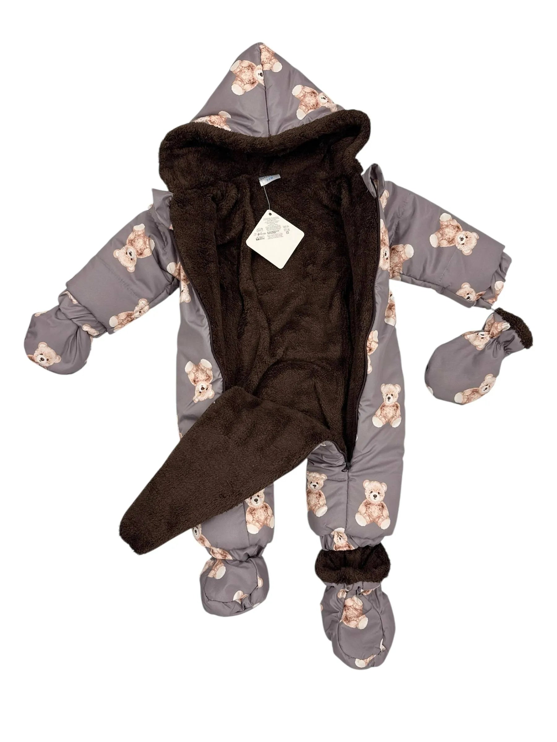 Salopeta sezon rece cu print ursuleți