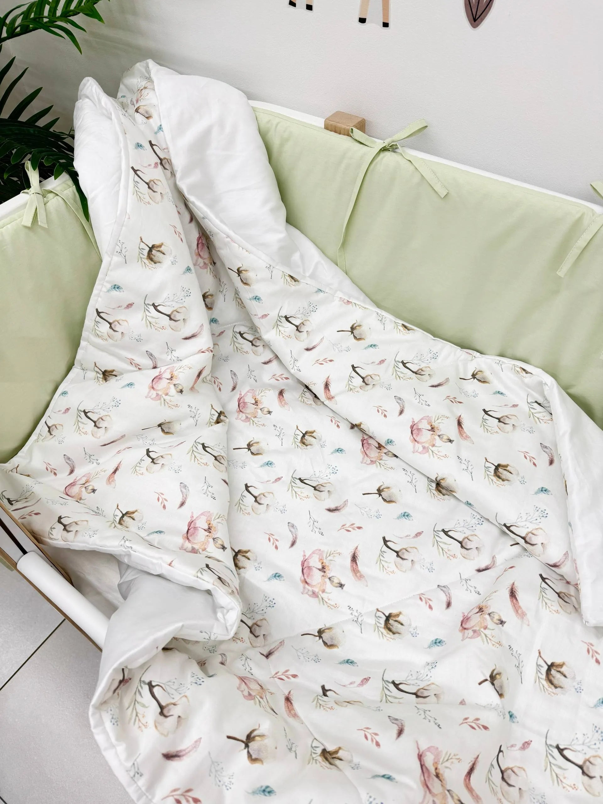 Plapumă Bebeluși 110x140 cu Print Floral