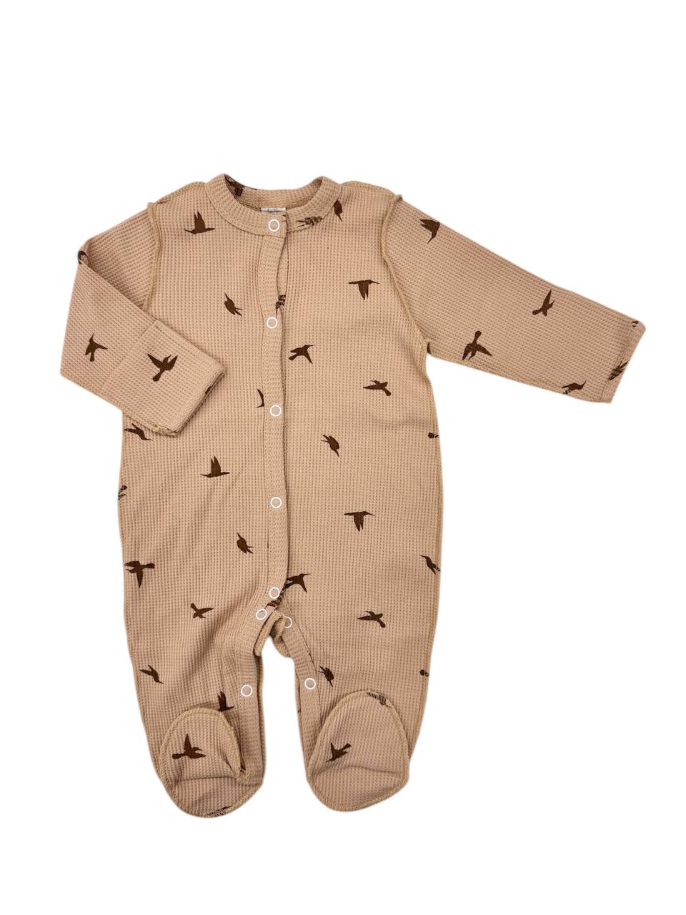 Salopetă din stofă Gofra 0-3 luni