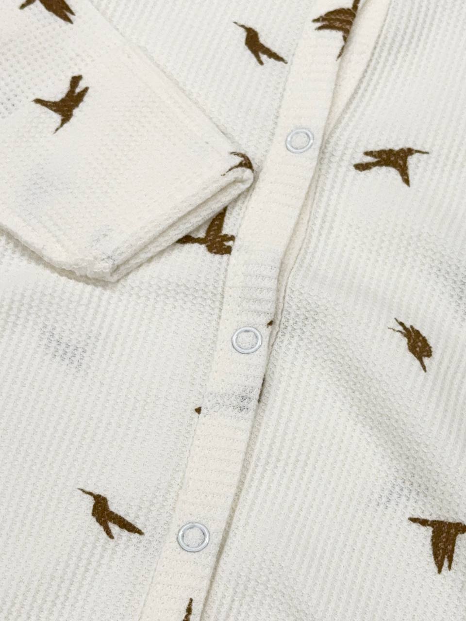 Salopetă din stofă Gofra 0-3 luni