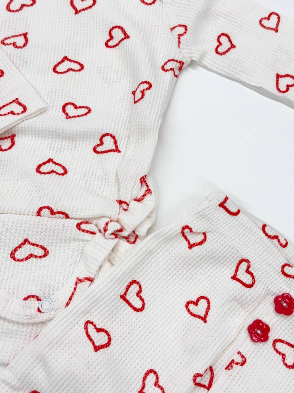 Set Bebeluși cu Inimioare Roșii