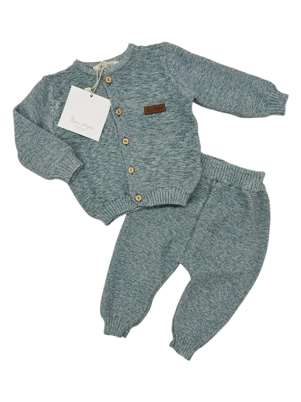 Costumaș tricotat Bebeluși cu Cardigan