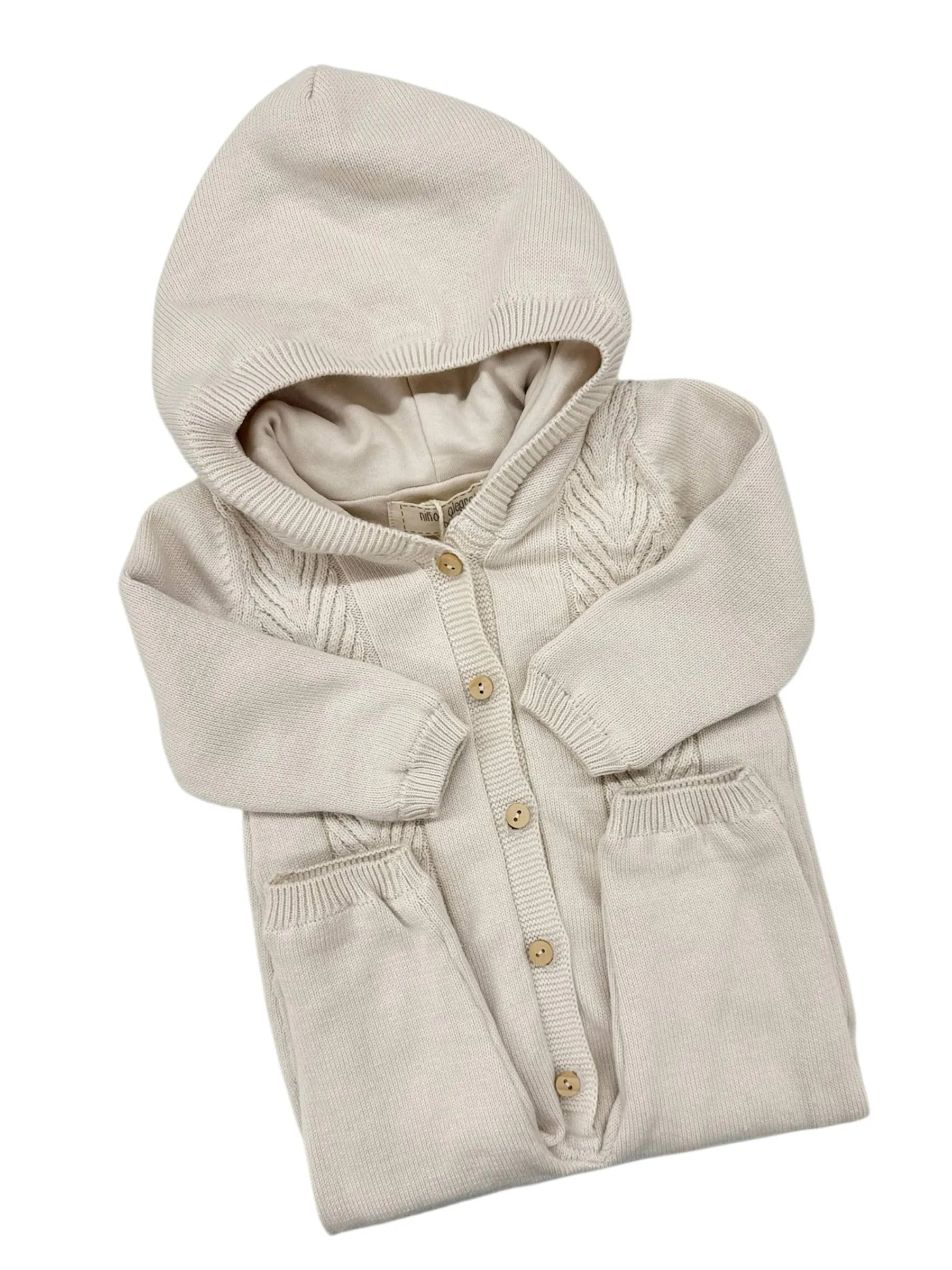 Salopetă cu Glugă Bej