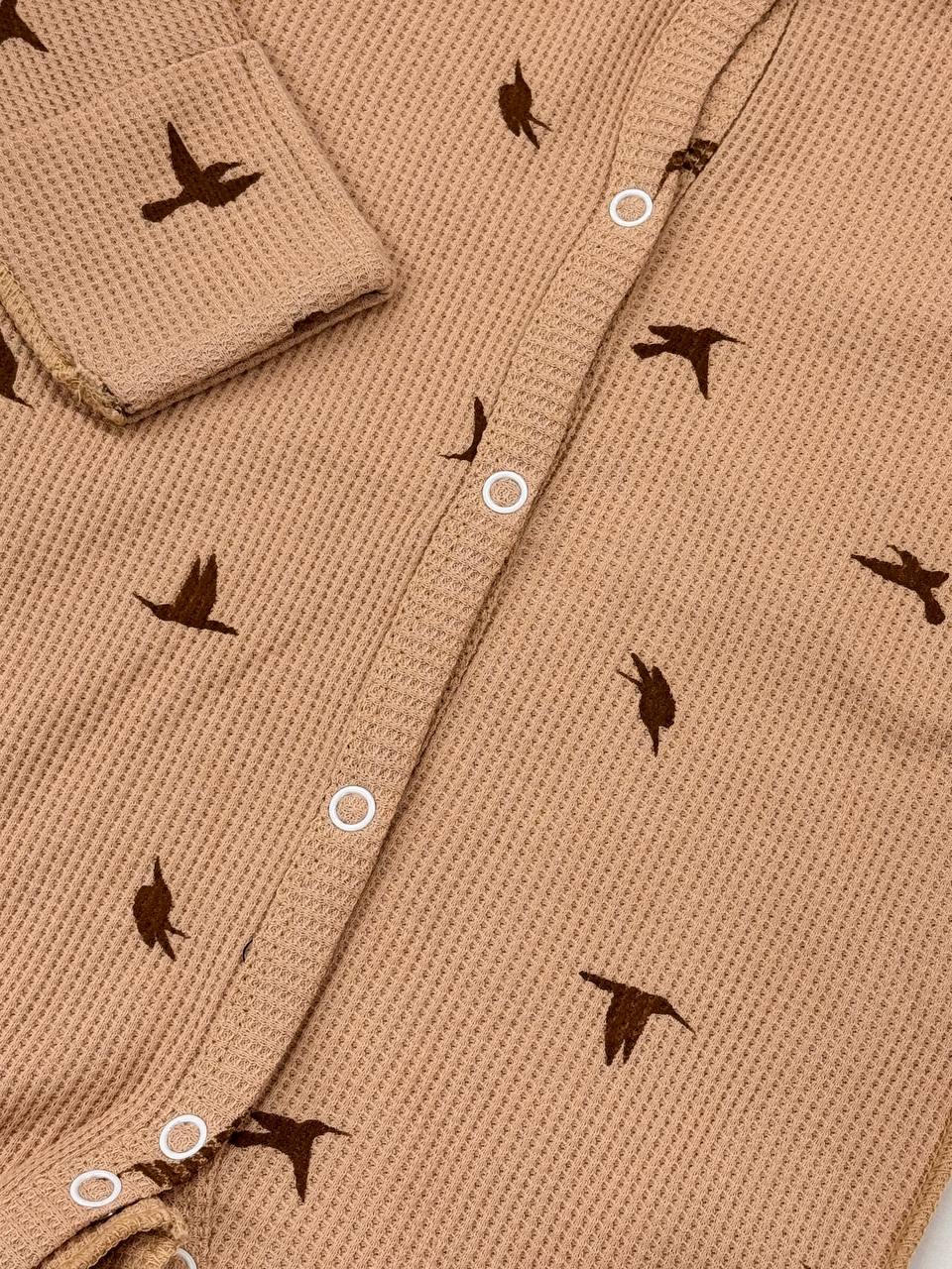 Salopetă din stofă Gofra 0-3 luni