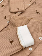 Set din stofă gofra pentru nou-născuți 0-3 luni – 8 piese