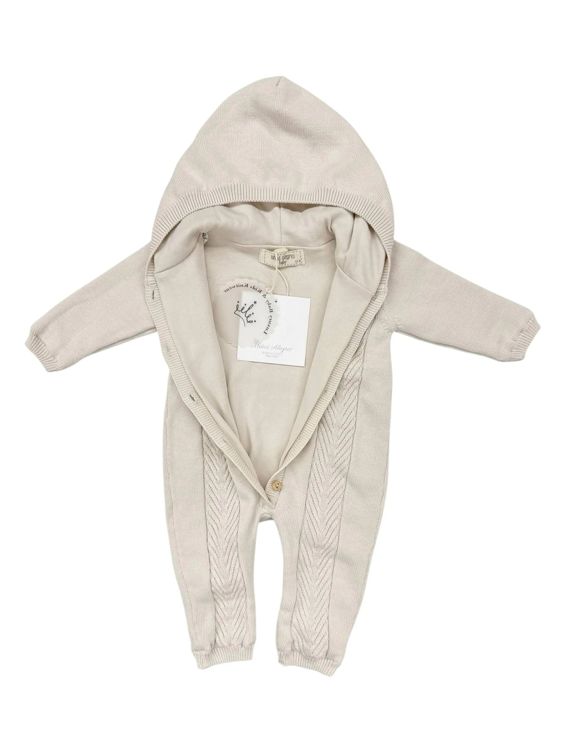 Salopetă cu Glugă Bej