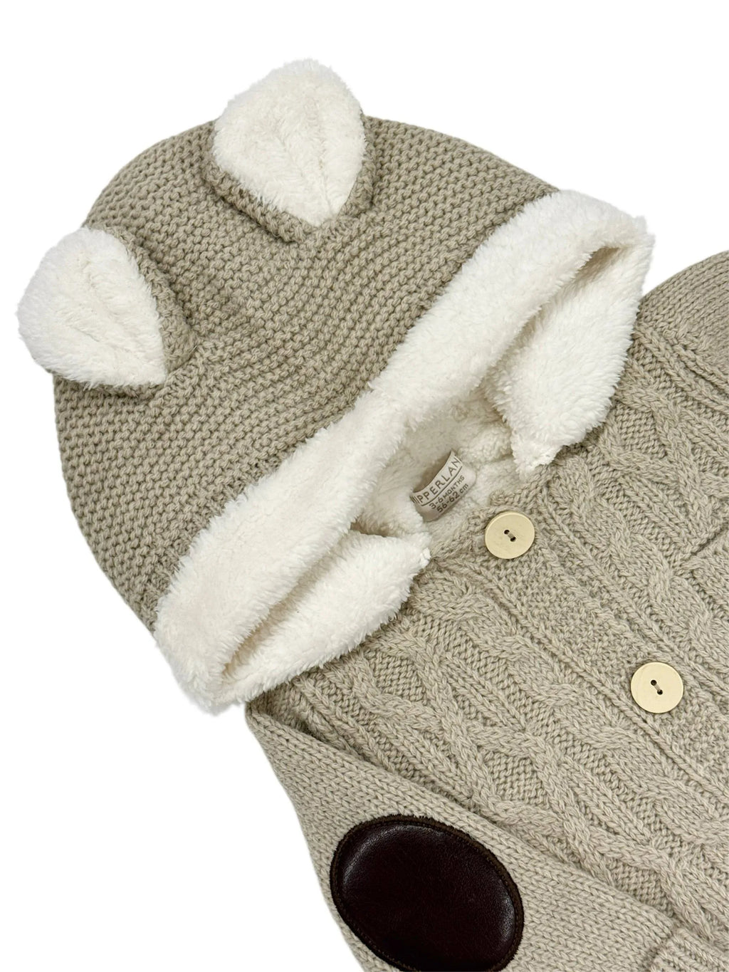 Salopetă Urs cu Fular Tricotată