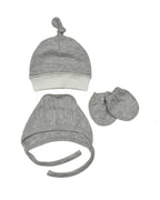 Set Nou-Născuți Gri Alb – 12 Articole Esențiale