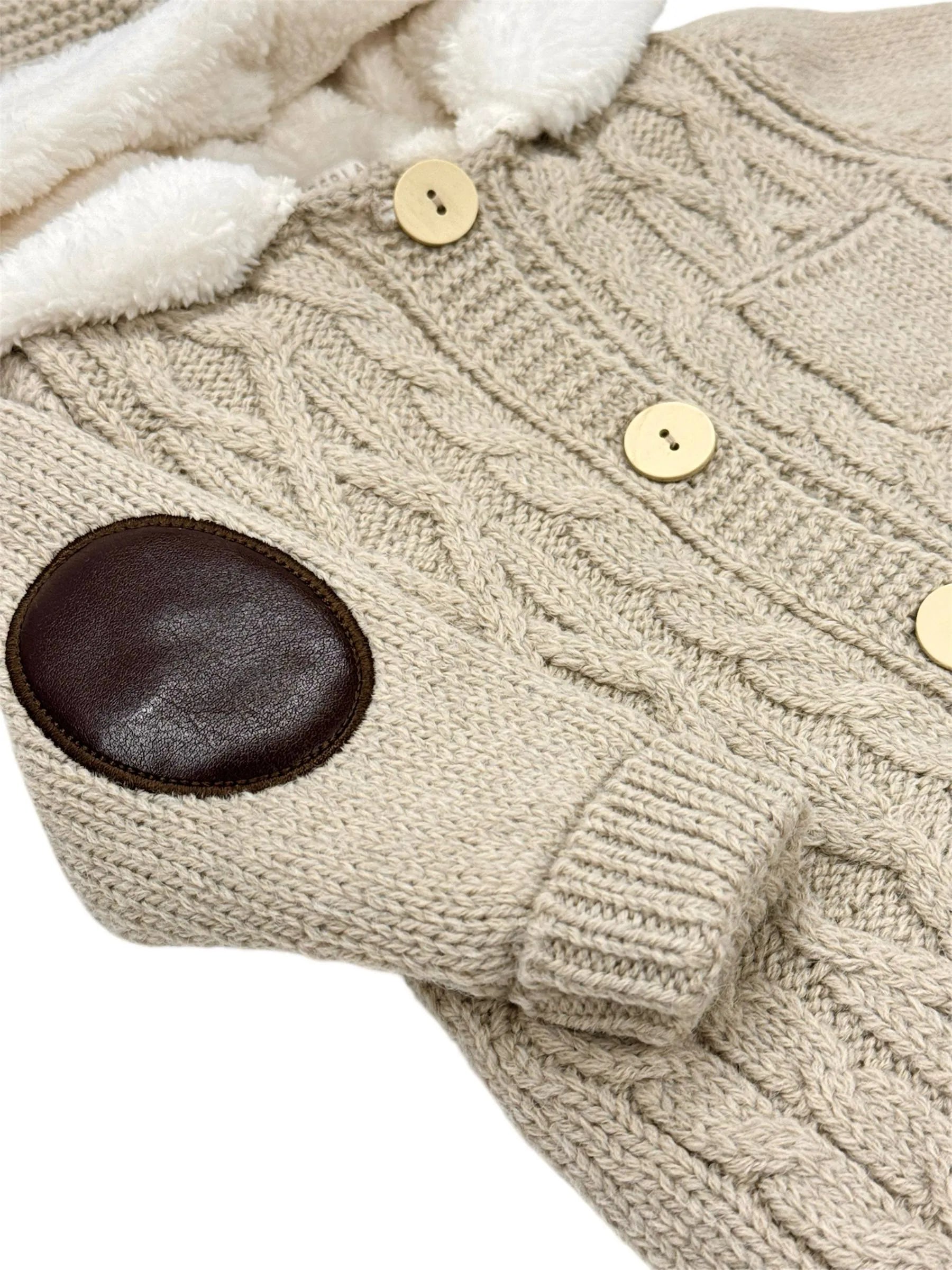 Salopetă Urs cu Fular Tricotată